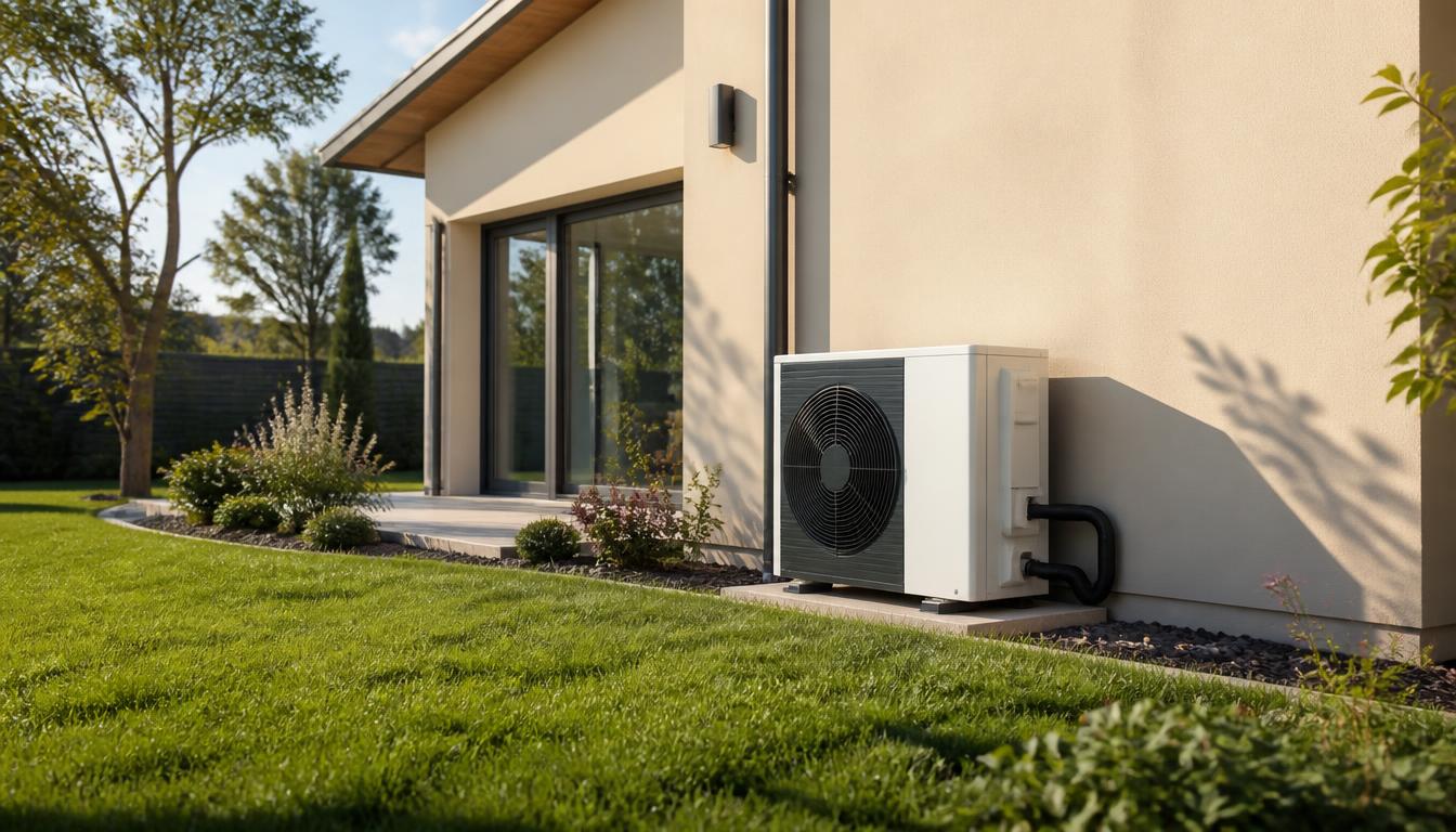 Maison équipée d'une pompe à chaleur air/eau